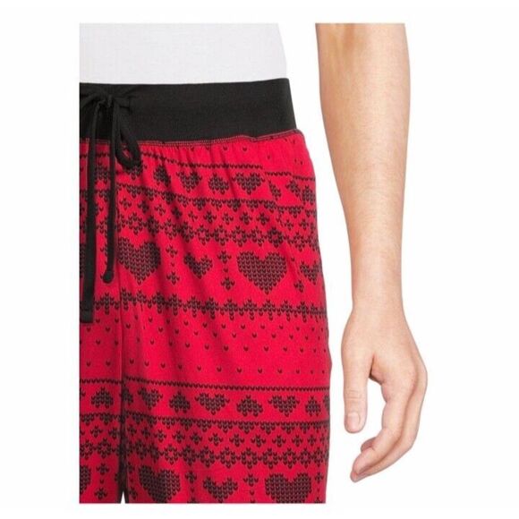 Men's Hearts and Arrows Valentine Lounge Sleep Pants M 32-34 - Picture 5 of 5